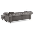 thumbnail image 6 of Glory Furniture Nola Velvet Sofa Chaise in Dark Gray, 6 of 6