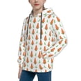 thumbnail image 2 of Lsque Cute Carrot Print Patten Youth Hoodie Sweatshirt Pullover with Kangaroo Pocket Boys and Girls Hoodie Warm Hoodie for Kids-Large, 2 of 6