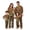 Olive/Brown Plaid, variant on Onlypjs Family Christmas Pajamas Matching Sets, Merry Christmas Raglan Tops with Plaid Pants, Holiday Lounge Sets for Couples, Women and Men