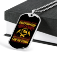 thumbnail image 3 of The Firefighter Whispers Back Necklace Stainless Steel or 18k Gold Dog Tag 24" Chain, 3 of 8
