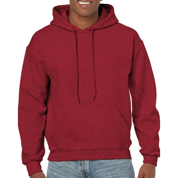 Gildan Mens Heavy Blend Hooded Sweatshirt, L, Antique Cherry Red