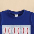 thumbnail image 3 of Kaprioy Boys Summer Outfits Toddler Baby Boy Summer Clothes Baseball Embroidery Short Sleeve T Shirt Plaid Shorts Set Infant 2 Piece Outfit, 3 of 5