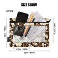 thumbnail image 4 of FORMRS 2 Pack Pencil Pouch for 3 Ring Binder with Clear Window Zipper Case, Brown Floral, 4 of 6