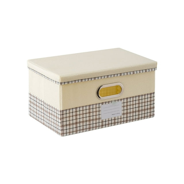 WRKEKC Clearance Large Cotton-Linen Storage Box - Foldable Fabric Organizer for Clothes, Toys & Home Essentials, Multi-Size Home Decor Storage Solution