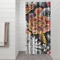 thumbnail image 3 of Rustic Botanical Shower Curtain - Countryside Floral and Foliage Design, 36x72 Inches, 3 of 5