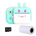 thumbnail image 1 of Cámara de impresión 720P Cámara para niños de 24 millones de píxeles Cámara para niños recargable con papel fotográfico térmico, Azul, Tarjeta de 32G Jumpingount EL5047-03B, 1 of 2