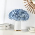 thumbnail image 2 of Silk Hydrangea Heads with Stems Artificial Flowers Heads for Home Wedding Decor,Pack of 10 (Sky Blue), 2 of 5