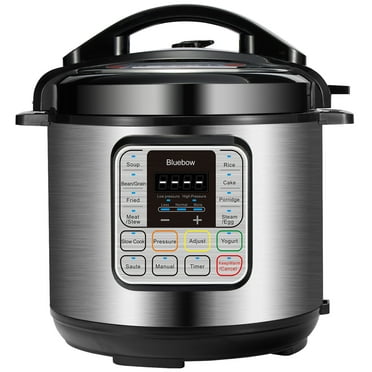 Bluebow 6.5 Quart Electric Pressure Cooker, 11-in-1 Multi Cooker Rice Cooker Slow Cooker Sauté Steamer, Stainless Steel
