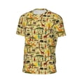 thumbnail image 6 of Wukai Ethnic African Print Men's Short-Sleeved Mesh T-Shirt,Quick-Dry Short Sleeve Workout T-Shirt-Large, 6 of 8