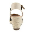 thumbnail image 4 of Journee Womens Ashlyn Wedge Heel Espadrille Sandals, Widths Available, 4 of 9