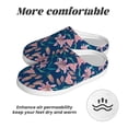 thumbnail image 6 of KLL Lilies Flowers Pattern Adult Unisex Cozy Slippers,Fuzzy Slip-on Slippers TPR Sole Slippers Comfort Plush Home Footwear for Indoor & Outdoor-8, 6 of 7