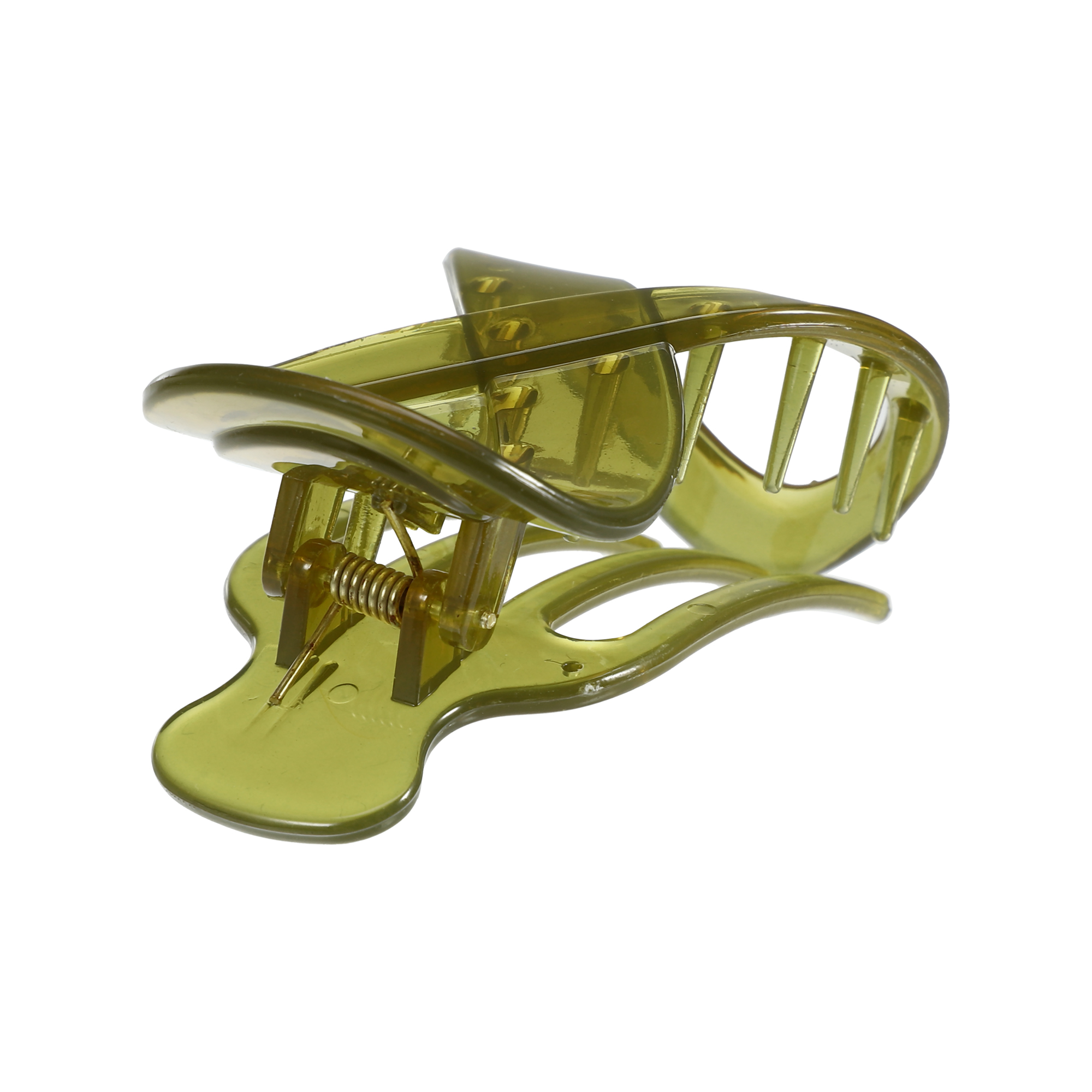 Unique Bargains 2Pcs Plastic Hair Claws Hair Barrettes for Women Green