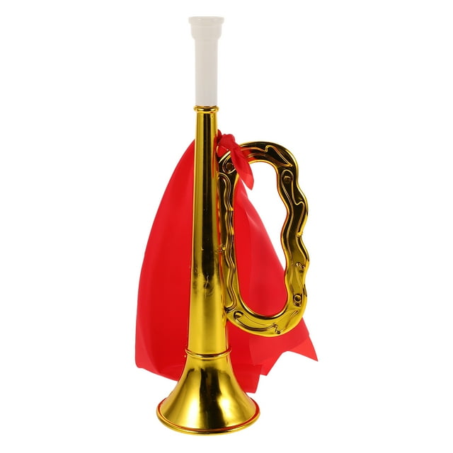 Trompeta de juguete para niños, instrumento pequeño de plástico para fiestas musicales, recuerdos para fiestas infantiles, juguete musical divertido para hacer ruido con trompeta para niños pequeños