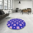 thumbnail image 4 of Ahgly Company Machine Washable Indoor Square Transitional Purple Area Rugs, 6' Square, 4 of 7