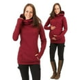 thumbnail image 3 of ZTTD Women's Maternity Long Sleeve Hooded Breastfeeding Hoodie Sweatshirts Breast Feeding Blouse with Pocket, Sizes S-3XL, 3 of 8