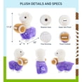 thumbnail image 2 of DolliBu Sparkle Purple Llama Stuffed Animal with Football Plush - Soft Huggable Llama, Adorable Playtime Plush Toy, Cute Farm Animal Gift, Football Plush Animal Toy for Kids and Adults - 11.5 Inch, 2 of 6
