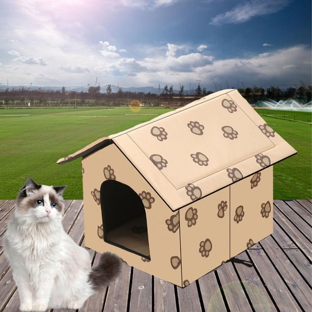 Cueva plegable Salvador casa refugio para mascotas al aire libre Beige S