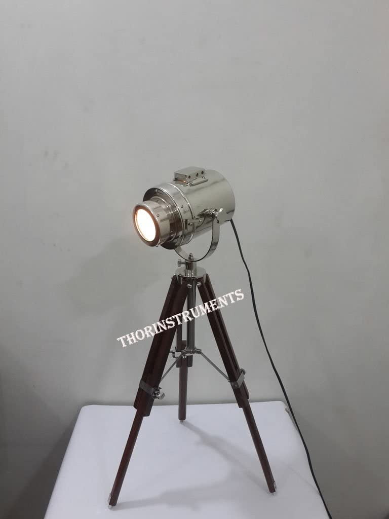 Royal Chrome Searchlight W Tripod Stand Spot Light Studio Search Light