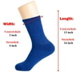 thumbnail image 5 of Solid Cotton Cushion Crew Socks for Women and Men Parliament Blue 3 Pairs Size 9-11, 5 of 9