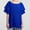 Blue, variant on Womens Shirts Short Sleeve Shirts Women's Spring Solid Color Round Neck Folded Double Layer Sleeve Short Sleeve T Shirt Top Tshirts Shirts Spring Tops for Women Blue XL