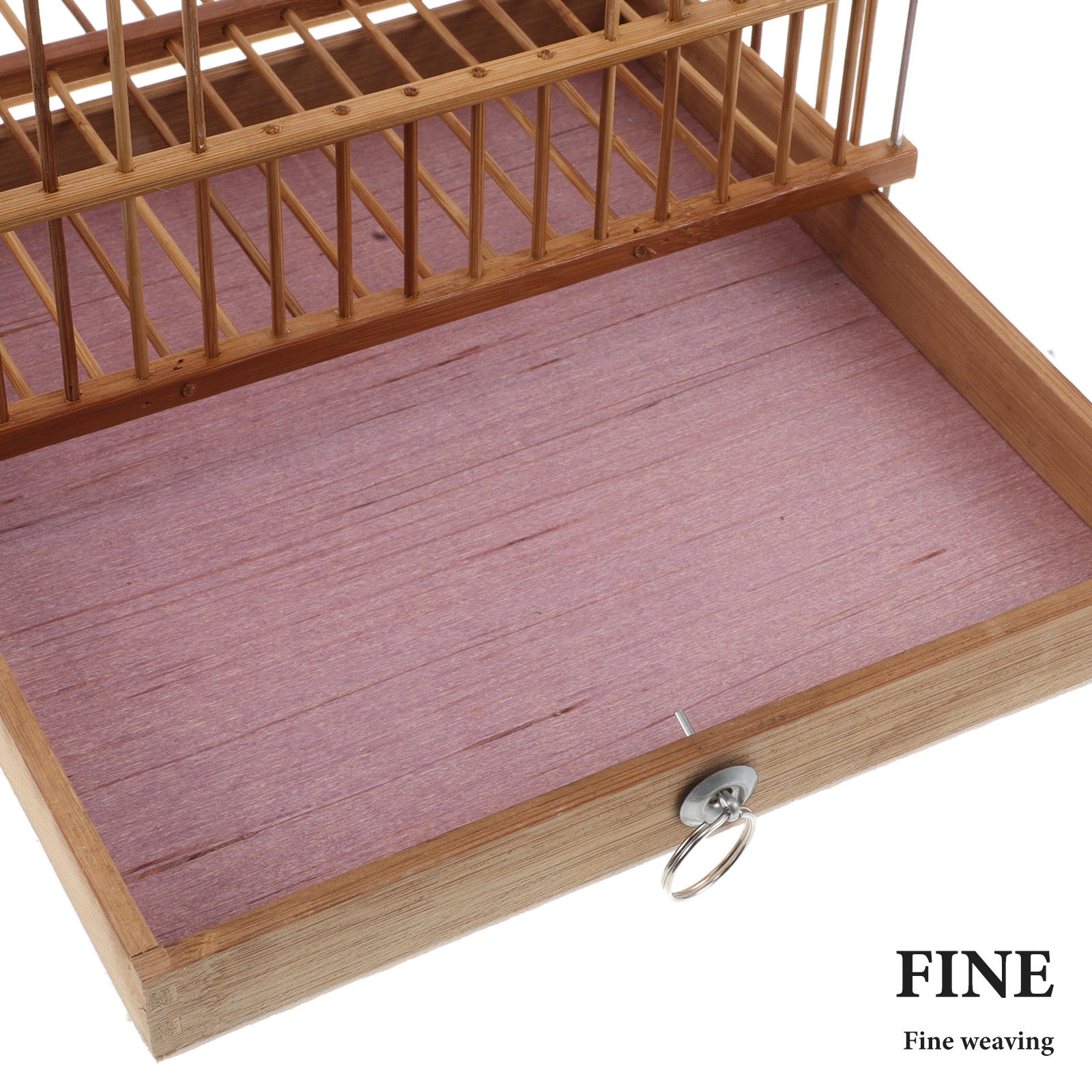 Tineasur Light Brown Carbonized Bird Cage with Removable Tray for Indoor and Balcony Use