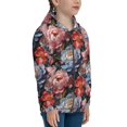 thumbnail image 5 of Pofeuu Rose Flowers Print Teenage Zipper Hoodie Sweatshirts Hooded Casual Jackets With Pocket For Boys Girls-Medium, 5 of 6