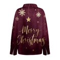 thumbnail image 3 of Women Christmas Tree Print Button Down Shirt Long Sleeve Casual Loose Fit Holiday Blouse Merry Christmas Top, 3 of 5