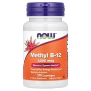NOW Supplements, Methyl B-12 (Methylcobalamin) 1,000 mcg, Nervous System Health*, 100 Lozenges