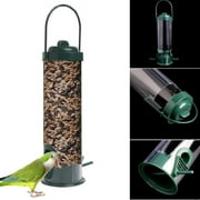 2 pièces en plastique mangeoire à oiseaux Tube Style mangeoires à oiseaux pour l'extérieur suspendus oiseau sauvage mangeoire à graines décoration de jardin en plein air