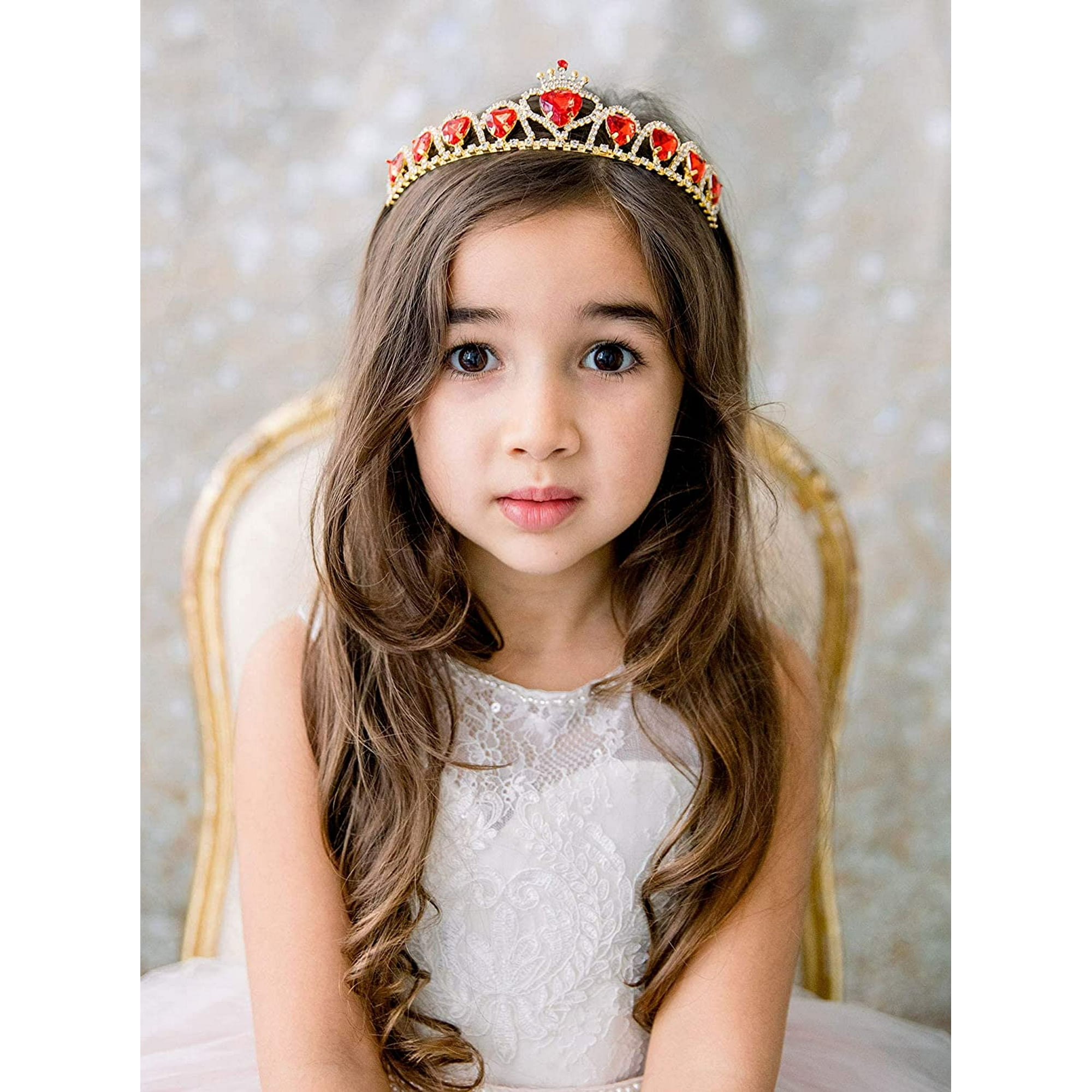 Bqhagfte Princess Tiaras Crowns For Girls Birthday Girl Tiara Little Girls Tiara Headband Hair Accessories