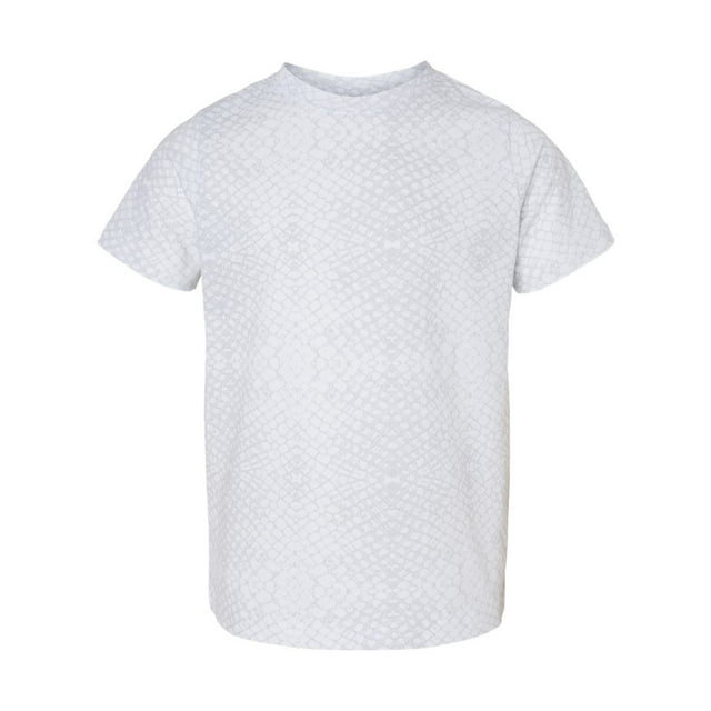 Rabbit Skins Toddler Fine Jersey Tee, 3T, White Reptile
