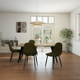thumbnail image 4 of Homy Casa Modern Industrial 5-Piece Dining Set for 4 for Dining Room, Faux Wood Walnut Live Edge Table with 4 Armless Chairs, 4 of 11