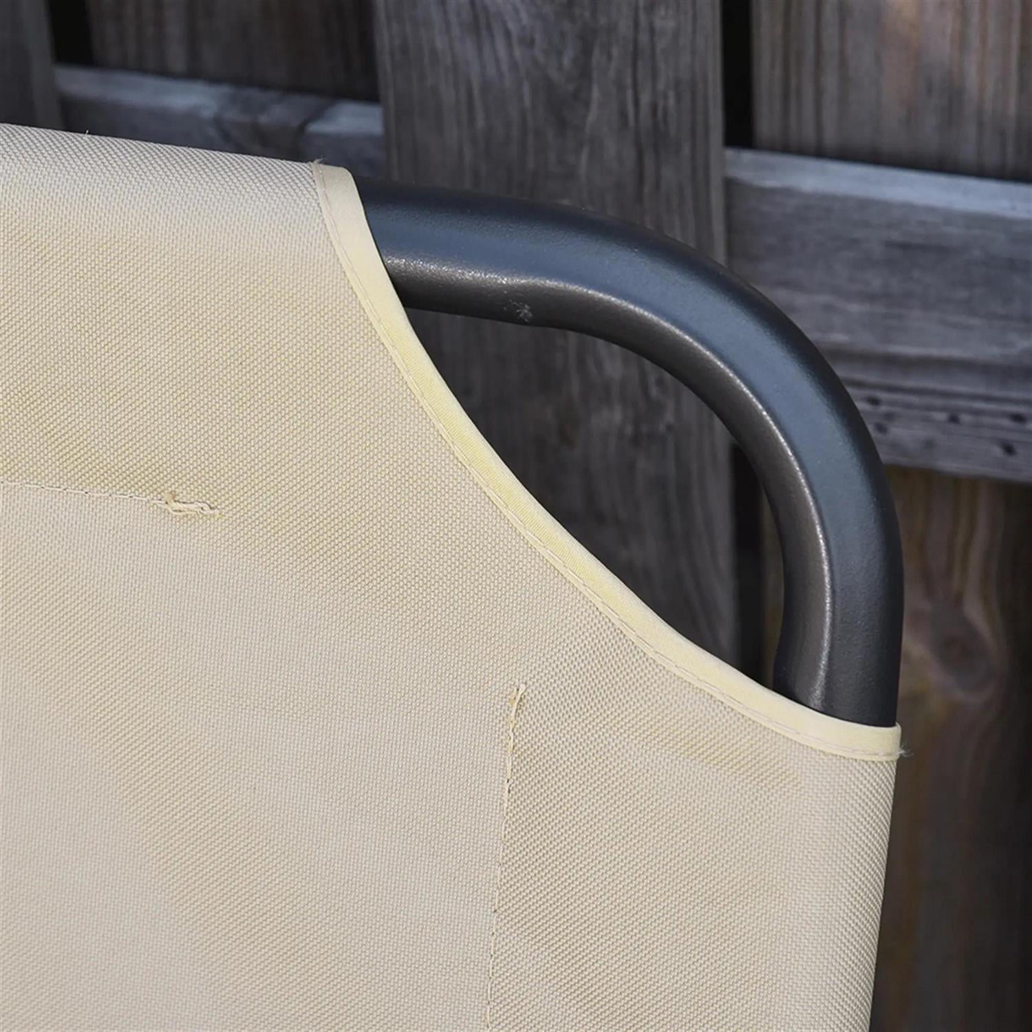 Demi Bonn Outdoor Glider Bench, 2-Person Patio Rocker Loveseat with Tufted Cushions, Steel Frame, Outdoor Glider Chairs for Porch, Garden Backyard, Beige