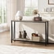 thumbnail image 1 of Yeshouse Consola Industrial, mesa de entrada de 2 estanterías con almacenamiento, mesa de sofá estrecha con diseño de V, mesa de consola de 43" para entrada, sala de estar, pasillo, vestíbulo, 1 of 7