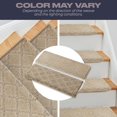 thumbnail image 6 of MBIGM Non-Slip Bullnose Carpet Stair Treads for Wooden Steps, Indoor Stair Tread Runners , Warm Ivory Diamond Pattern, 4-Pack, 6 of 10
