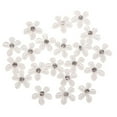 thumbnail image 2 of KLKCMS 20Pcs Crystal Rhinestones Flower Resin Buttons Embellishments Flatback Beads DIY White, 2 of 9