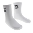 thumbnail image 1 of 1 Par Creative Mens Curse Printed Cotton White Crew Calcetines Novedad - No doy una mierda, Única - No doy una mierda, Única Sunnimix Calcetines del novio de la boda, 1 of 10