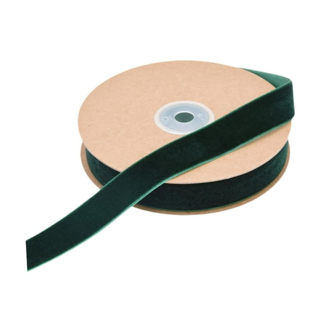 Cinta de terciopelo Macarena rollo de cinta de terciopelo de una sola cara verde oscuro