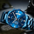 thumbnail image 3 of CRRJU Top Brand Luxury Blue Sport Watch for Men Rose Gold Waterproof Watches Stainless Steel Strap Relogio Masculino, 3 of 5