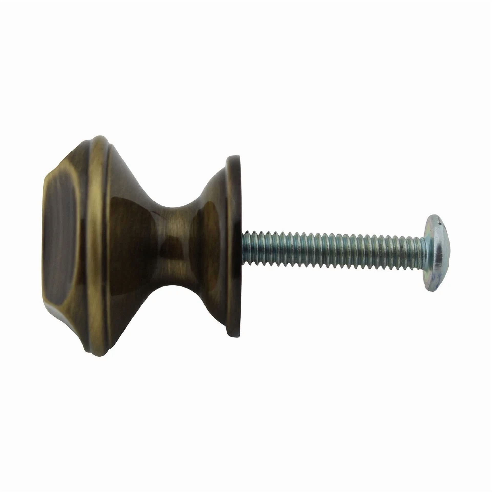 CRESTIN- Antique Style Cabinet Knob Solid Brass 1" Dia Drawer Knob Renovators Supply