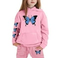 thumbnail image 3 of Tiijoy Big Girls Tracksuit Butterfly Print Hoodie and Joggers Outfits, Sizes 10-11, 3 of 3