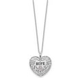 thumbnail image 2 of Finest Gold Sterling Silver Pink CZ Breast Cancer Heart 18 in. Necklace, 2 of 3