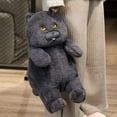 thumbnail image 6 of Fat Cat Plush Stuffed Animals Toy Lifelike Black Cat Toy for Boys and Girls Xmas Birthday Gift, 6 of 9