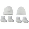 thumbnail image 1 of Bambini 029-2-Packs Cap & Bootie Set - White - Pack of 2, 1 of 3