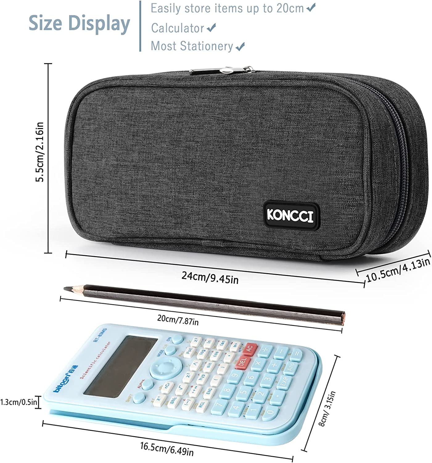 Mokani Pencil Pouch, Big Capacity Pencil Pen Case with Handle, Canvas –  ShoppaSite