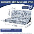 thumbnail image 7 of Psesaysky Blue Tropical Leaf Print RV Couch Covers Stretch Suitable for Trips Motorhome, Furniture Protector Fit for Foldable Futon Sofa, 7 of 7