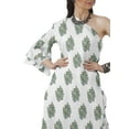 thumbnail image 2 of Moomaya Designer Printed One Shoulder Bell Sleeve Kurti w/ Pants Ethnic Clothing Sets For Women, 2 of 7