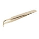 thumbnail image 4 of Pinzas de acero inoxidable para pestañas, pinzas profesionales para extensiones de pestañas, pinzas curvas doradas perladas para uñas., 4 of 14