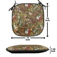 thumbnail image 5 of Casino Chair Seating Cushion Set of 4, Doodles Style Art of Bingo and Cards Excitement Checkers King Tambourine Vegas, Seat Pads for Office with Anti-slip Backing, 16"x16", Multicolor, by Ambesonne, 5 of 7