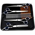 thumbnail image 3 of Pet Tools, Pet Grooming Scissors 7 Piece Fine Straight Hair Scissors, Reverse Weight Loss Dental Scissors Set, 3 of 5